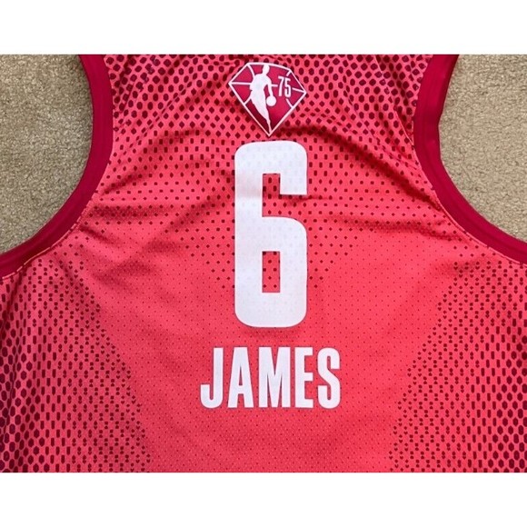 Jordan LeBron James #6 2022 NBA All-Star Game Swingman Red Jersey Mens Size 2XL - Picture 4 of 9